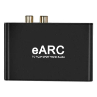 192KHz HDMI eARC ARC to RCA Audio Converter eARC HDMI Extractor Only Audio For Dobly DTS AC3 LPCM TV Optical Coaxial extractor