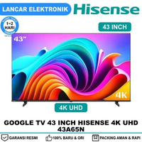 Smart TV 43 Inch HISENSE Google TV 4K UHD 43A65N