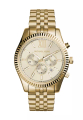 Michael Kors Lexington MK8281 Jam Tangan Kronograf Lelaki Berlapis Emas 44mm