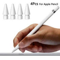 4Pcs For Apple Pencil 1st 2nd Generation Tip For iPencil Tips 2B Soft HB Hard Double-Layered For iPad Stylus Pen Replacement Nib
