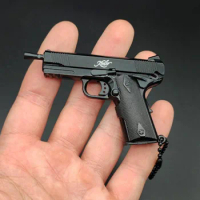fake Toy Gun Miniature Alloy Pistol Collection Gift toys for boys guns 2023 Pendant pistolas kid Shell Eject Keychain Model