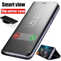 Mirror Flip Case For Samsung Galaxy A51 A32 5G A50 S20 FE A31 A21s A20 A10 A71 A72 Note 20 ultra 9 10 lite S8 S10 Plus Cover