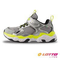 【LOTTO 義大利】童鞋 疾速輕跑 輕量避震跑鞋(銀/綠-LT2AKR6669)