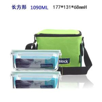 韓國GLASSLOCK玻璃保鮮盒微波爐耐熱微波爐保鮮盒保溫包便攜套裝