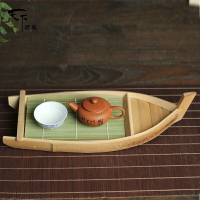船形茶盤 儲水式茶臺 托盤 竹制小茶盤 茶道配件 純手工特色茶盤
