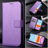 Cell Luxury Leather Wallet Rock Plaid For Xperia 5 II Case For SONY Xperia 5 IV Cases With Card Slot Plain Minimalist Cover