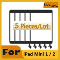 5 Pcs For iPad Mini 1 2 Touch Screen Digitizer with Key Button IC Cable for iPad Mini1 Mini2 A1432 A1454 A1455 A1489 A1490 A1491