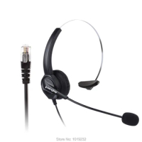 Free shipping RJ9/RJ10 plug Noise canceling Telephone RJ9 plug office phone headset for AVAYA 2410 2420 4610 4620 Nortel Phone