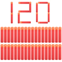120 Pcs Soft Bullet for Nerf Mega Paintball Hollow Soft Head Foam Bullets Weapons Red Color Darts For Nerf War