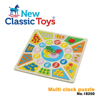 【New Classic Toys】寶寶認知學習時鐘拼圖(18250)