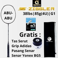 Raket Badminton APACS Z ZIGGLER Grey GRATIS senar, grip dan tas