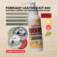 FORKAQY Leather Care Kit #A1 Cherry Red Shoe Polish Paket Lengkap Perawatan Sepatu Kulit Jaket Tas K