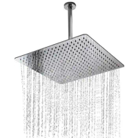 Shower Head Filter Ultra Slim Stainless Steel Rainfull Head Shower 12x12 Inch