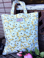 Cath Kidston帆布黃色花卉手提袋