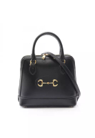Gucci Pre-Loved Gucci Horsebit 1955 Small top handle bag Handbag leather black 2WAY