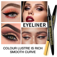 Liquid Eyeliner Pencil Black Eye Liner Waterproof Long Lasting SmudgeProof Quick Drying 12h Wear Ultra Fine Eyeliner Makeup Girl