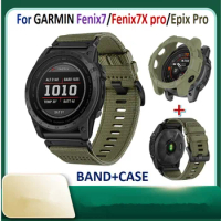 22/26MM Watch Strap+Frame Bezel For GARMIN Fenix7 pro/Fenix7X pro/Epix Pro 51mm/47mm Smart Bracelet Band for garmin Cover Case