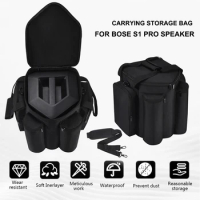Carrying Storage Bag Shockproof Carry Shoulder Bag Adjustable Shoulder Strap Travel Case Bag for Bose S1 PRO Speaker Accessories