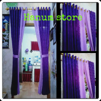 gorden/hordeng/Korden/hordeng/Kordeng Jendela Dan Pintu Kamar Ruang Tamu Dan Dapur Warna Ungu Kombin