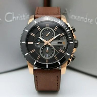 Jam Tangan Kulit Pria Alexandre Christie AC6527 AC 6527 Original Garansi Resmi 1 Tahun Rosegold Blac