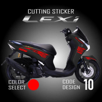Stiker Cutting LEXI 125 - Sticker Striping Lis Timbul Variasi Motor Yamaha Lexi 125 Warna Solid Gold