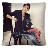Zhang Zhilin's Wife Anita Yuen Pillowcase Pretty Scholar Yu Lexuan Same Paragraph Star Photo Poster Cushion Cover Souvenir Decor