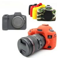 For Canon EOS R50 R 90D 850D T8i 250D 5D Mark III IV 6D II 6D2 5D3 5D4 1300D 800D SL3 T7i T6 Silicone Case Cover DSLR Camera Bag