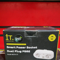IT. Smart Power Socket Dual Plug PS02 - Soket Listrik dengan 2 Outlet AC dan 2 Port USB - Terpercaya