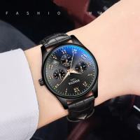 Top Brand High Quality Fashion Men Womens Ladies Luminous Watches Geneva Faux Leather Analog Quartz Wrist Watch clock Gift