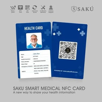 SAKU Smart Medical Health Card NFC ID Card Kartu ID Kesehatan Rekam Medis Pintar PVC EMBOSSED 1 SISI
