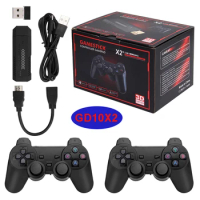 GD10 x2 4K Game Stick 3D 32G 64G 128G Video Game Consoles Wireless Gamepad HD 60fps 40000 Games Emuelec4.3 System FC Gamebox