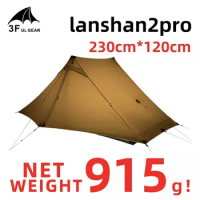 3F UL GEAR LanShan 2 Pro Tent 2 Person Outdoor Ultralight Camping Tent 3 Season Professional 20D Nylon Both Sides Silicon Tent
