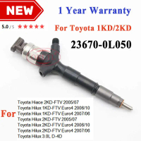 23670 0L050 Untuk DENSO Toyota Hilux 1KD FTV 2KD FTV Pemasangan Penyuntik Diesel 236700L050 23670 0L