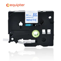 24mm Tze253 Blue on white Tz-253 Compatible for Brother P-touch Label Printers Laminated Tze Label Tape Tze-253 Tz253