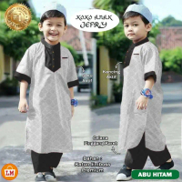 LM 21143 Stelan Koko Anak JEFRI Emboss Jubah Anak Trendy Baju Lebaran