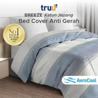 TRUU Breeze Katun Jepang Bed Cover Gentle Grid Blue TR.BCJ29 210x240 cm Gratis Tas Selimut Sensasi D