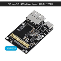 edp driver board 4k 8K 120HZ DP to eDP for Portable LCD display edp 30P 40P LCD monitor driver board DIY Type-C power