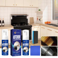 Jue-Fish kitchen foam cleaner Kitchen range hood oil stain net stain removal heavy oil stain foam cleaner
