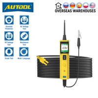 AUTOOL BT260 Car Circuit Tester Power Probe Auto Electric Voltage Electrical Component Test Meter Diagnostic Tool 12V 24V LED