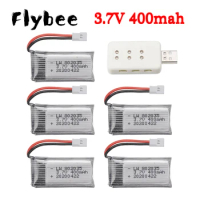 3.7V 400mAh Lipo Battery with 6-in-1 charger For H107 H31 KY101 E33C E33 U816A V252 H6C RC Drone helicopter Parts 3.7v Battery