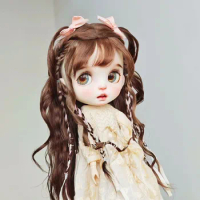 Blythe doll hard shell doll hair, small cloth doll mohair wig free shipping