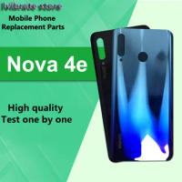 New glass Battery Back Rear Cover Door Housing For Huawei Nova 4e Battery Cover for huawei Nova4e back shell Replacement