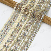 2025 Dai Ethnic Minority Clothing Lace Ethnic Style Embroidery Sequins DIY Clothing Collar Skirt Acc