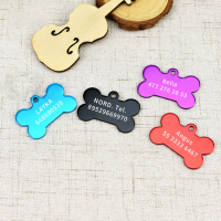 {DLGIFJIE} Personalized Laser Engraving Metal Pet Name Tag Anti-lost Customized Dog Cat ID Collar Pu
