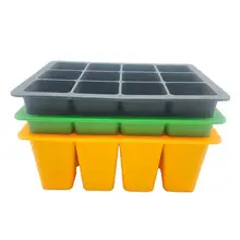 Silicone Seeds Starter Tray Seeds Starting Trays With 12 Cells