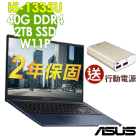 ASUS 華碩 X1504VA 15吋輕薄筆電 (i5-1335U/8G+32G/2TSSD/W11P/VivoBook 15/藍)