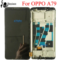 TFT Black/White 6.01 inch For OPPO A79 A79T A79K A79KT LCD Display Touch Screen Digitizer Panel Assembly Replacement With Frame