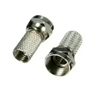 Conector F konektor silver standar rg6 parabola cctv catv satuan