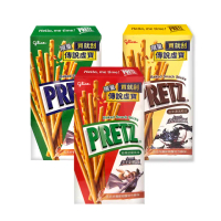 【Glico 格力高】官方直營 PRETZ 百力滋 餅乾棒-傳說對決序號 X10盒入(玉米濃湯/經典披薩/酸奶洋蔥)