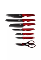 Berlinger Haus 7 Pcs High Quality Knife Set - Metallic Line Burgundy
